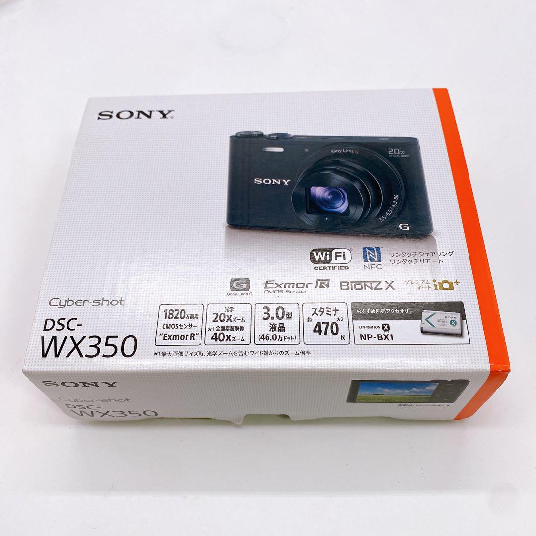 DSC-WX350 SONY Cyber-shot Wi-Fi対応 バッテリー付き○簡易検査品
