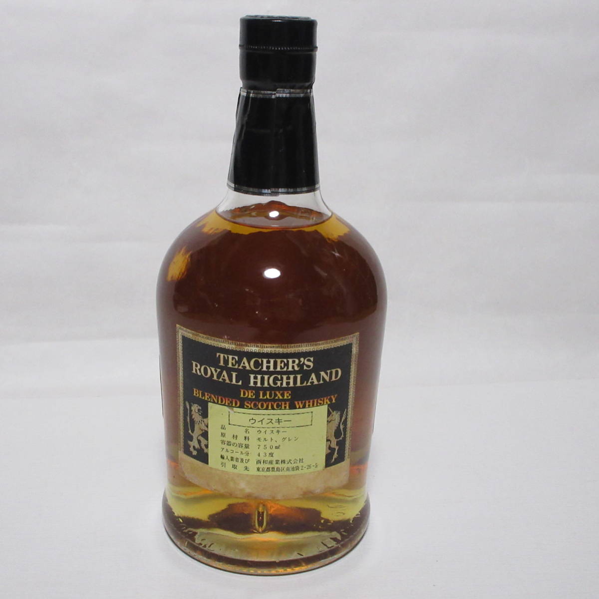未開栓 古酒 TEACHER'S ROYAL HIGHLAND 12 YEARS OLD ティーチャーズ ロイヤルハイランド 12年 ブレンドスコッチウイスキー 43度 750ml