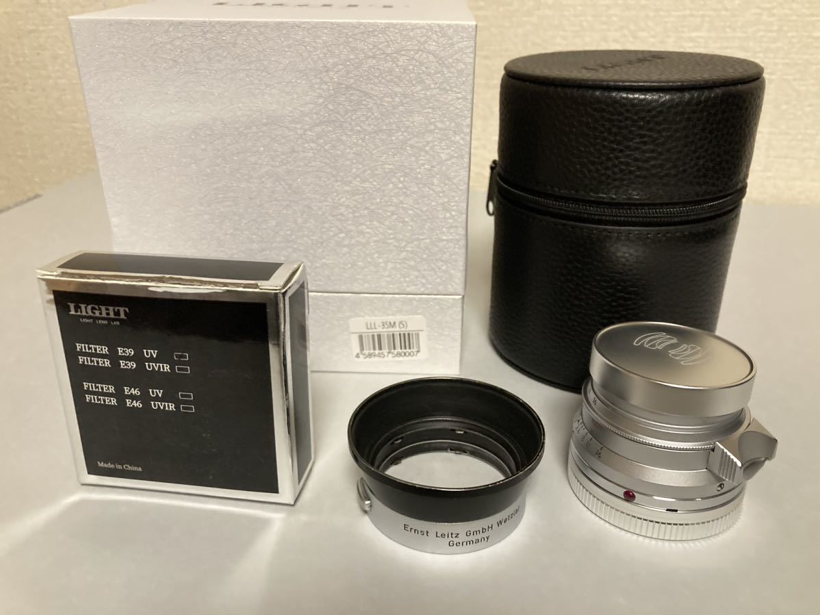 Light Lens Lab 35mm F2 フィルター、フード付き