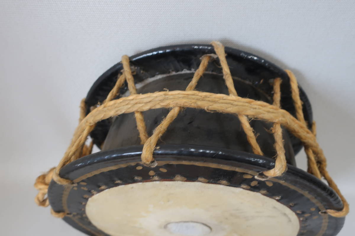 〆太鼓 直径34cm 信州発 和楽器 締め太鼓 直径34㎝ バチ付き 状態