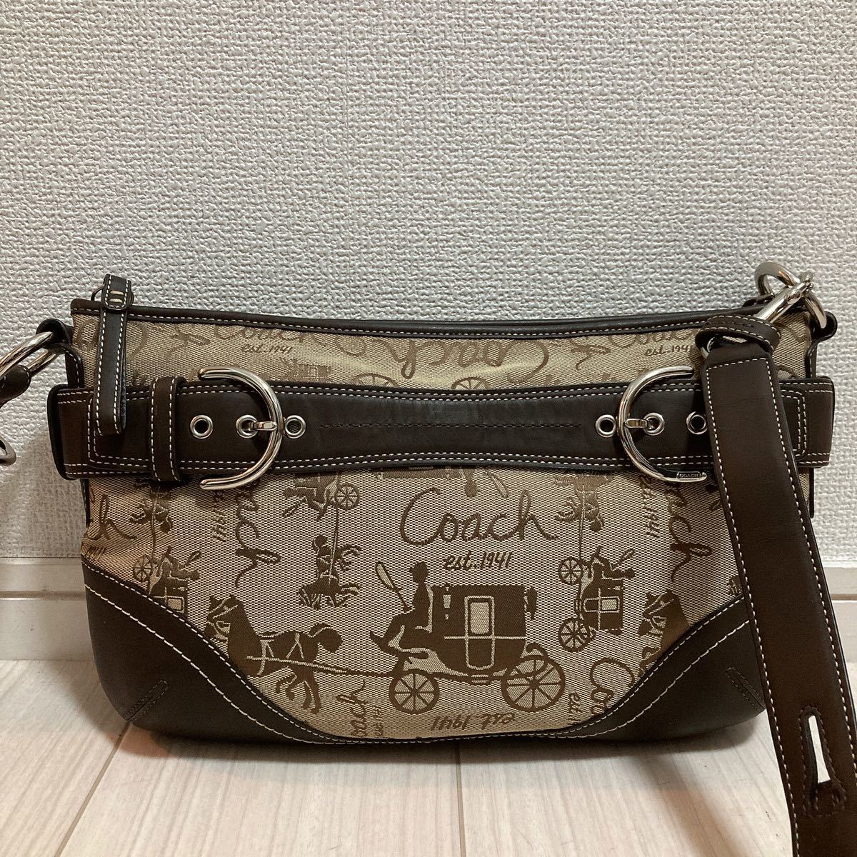 極美品 希少 COACH コーチ レディース 斜め掛け ショルダーバッグ 