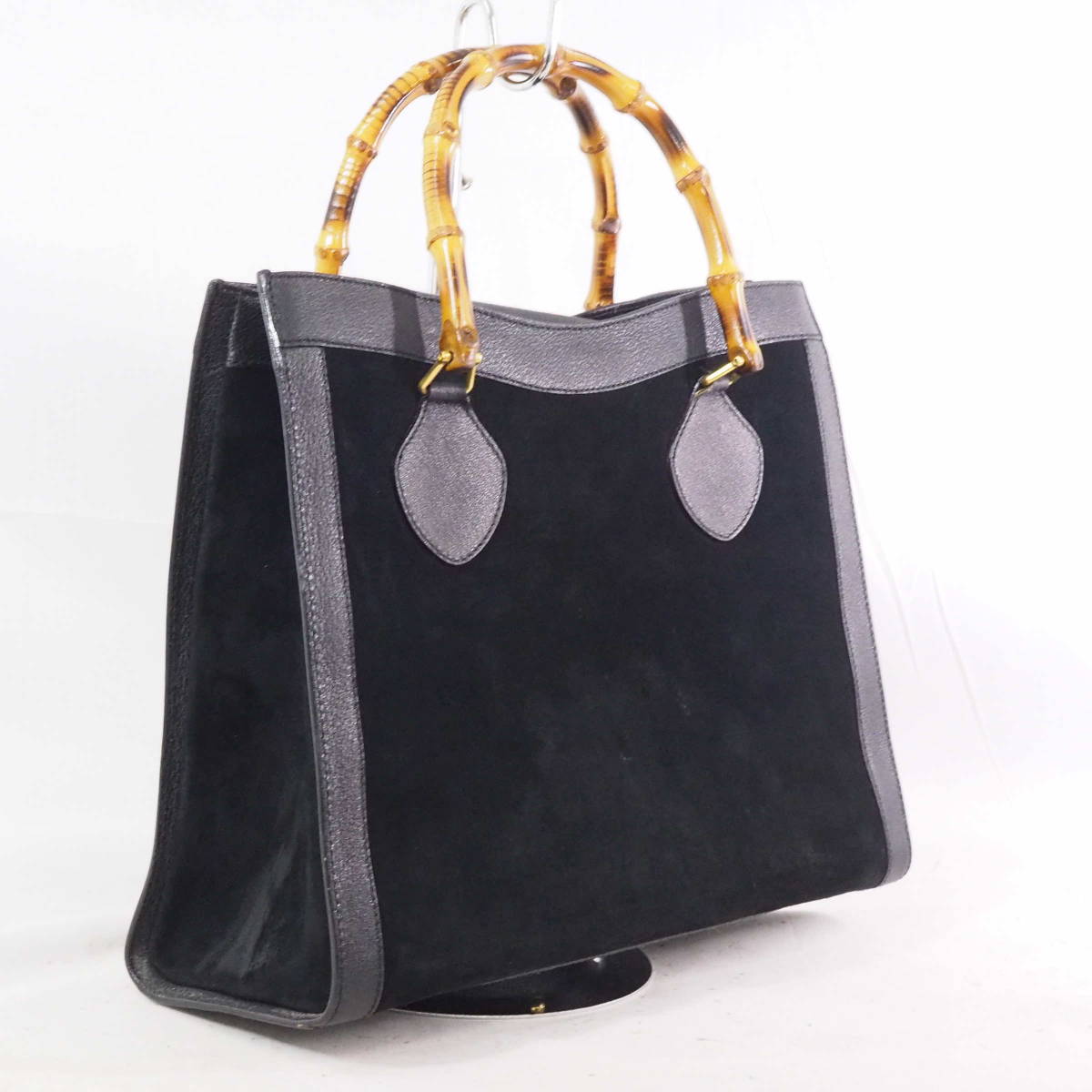 GUCCI グッチ バンブー 2way ハンドバッグ ショルダー スエード