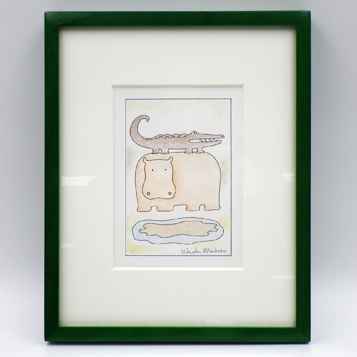 【貴重】和田誠 「パルプフィクション」　直筆サイン入 リトグラフ　額装 1円～ 和田誠 絵画 サイン入り 額付き y127-2236182【Y商品】 パルプ