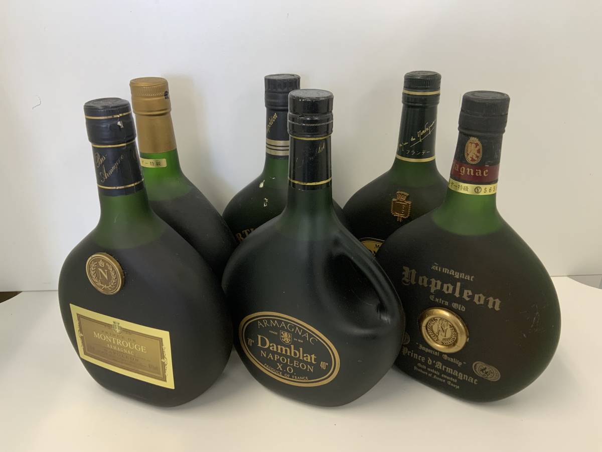 F0511−52 3008【1円スタート】 お酒　まとめて　6本　ブランデー　ナポレオン　XO 古酒　長期保管品