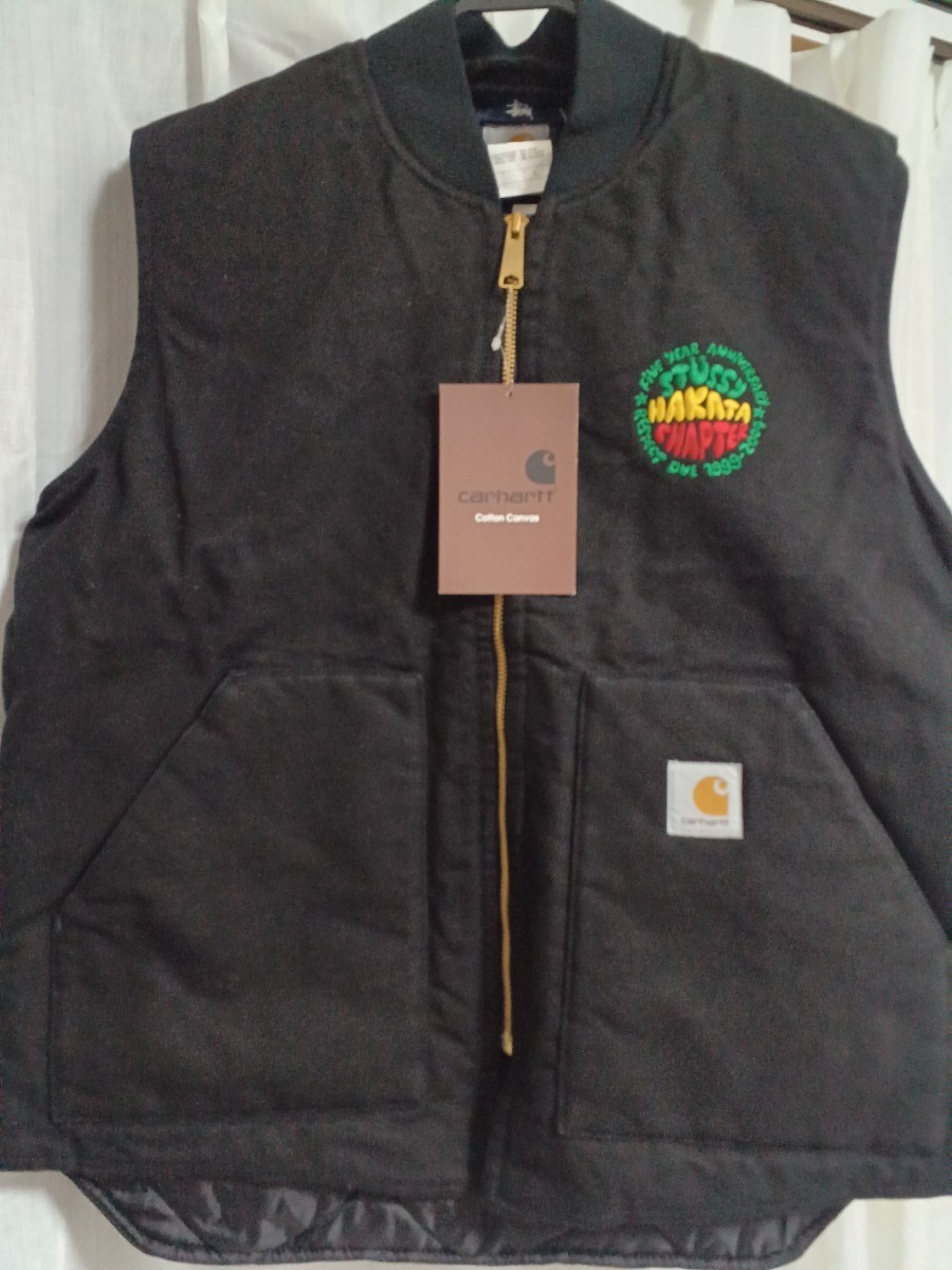 1円 カーハート ステューシー ベスト サイズL stussy carhartt HAKATA