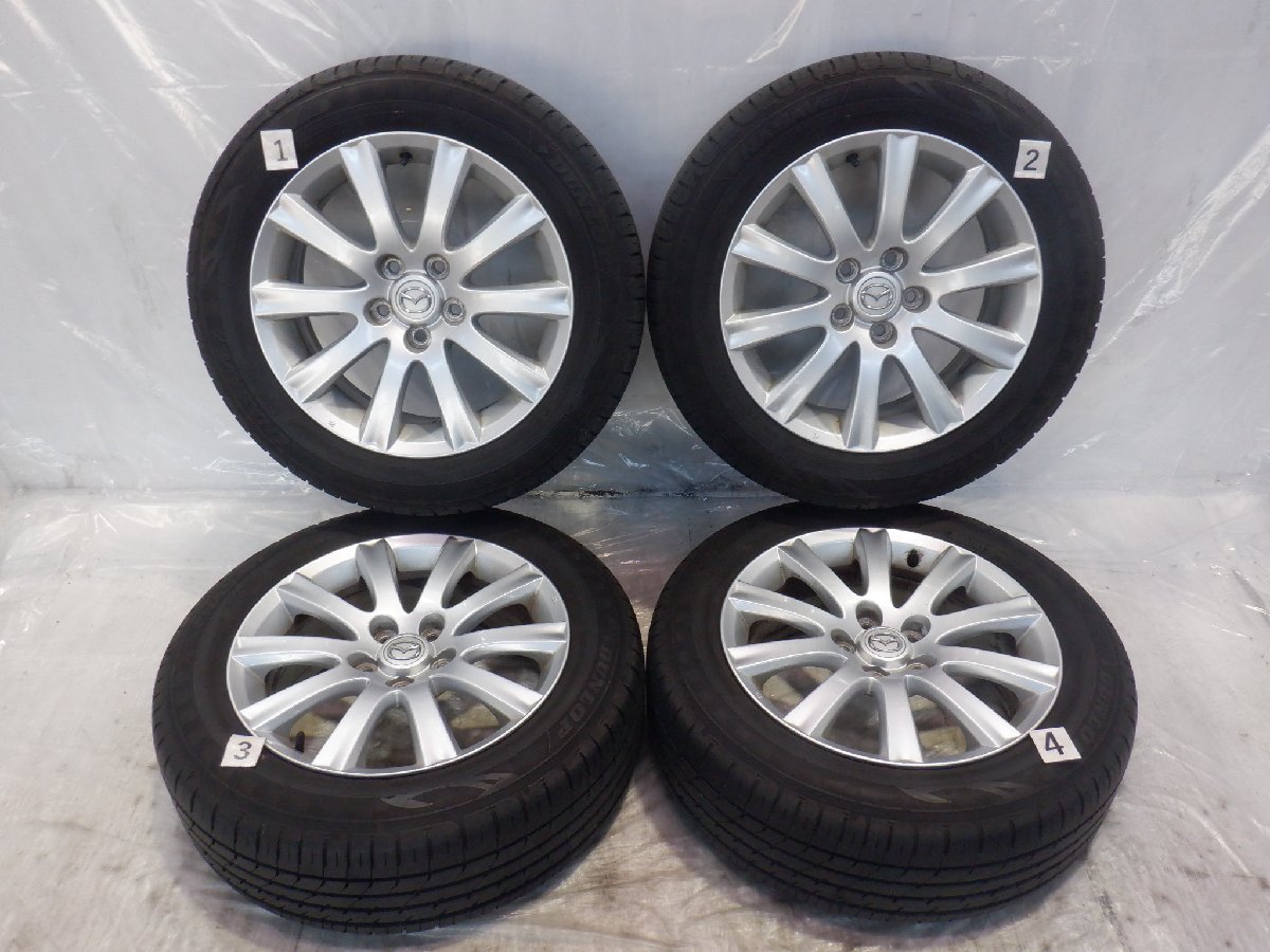 ☆山あり MPV☆ 5H 114.3 7J +45 17インチ MAZDA マツダ純正 アルミホイール タイヤ 215/60R17 DUNLOP 4本