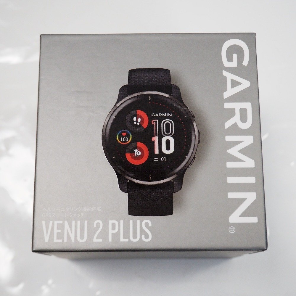 Th947981 ガーミン Venu 2 Plus GPSスマートウォッチ 010-02496-41 ブラック/スレート ヘルスモニタリング内臓 GARMIN 未使用