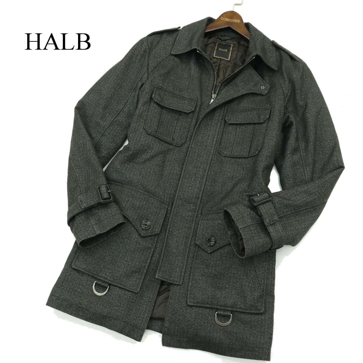 HALB ハルプ テットオム 秋冬 ヘリンボーン柄☆ シングル 中綿 