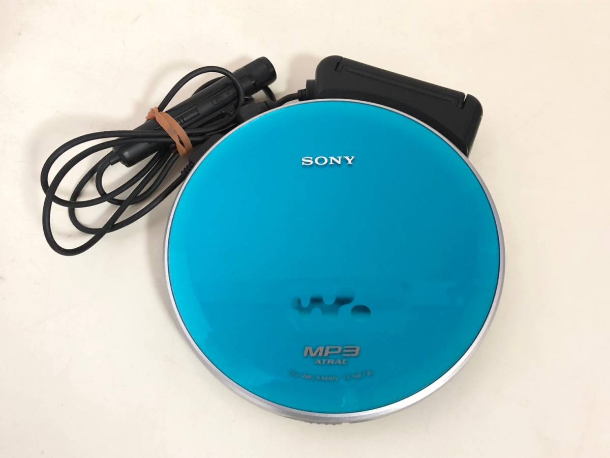 動作品】SONY CDウォークマン ブルー D-NE730 付属は画像に写っている