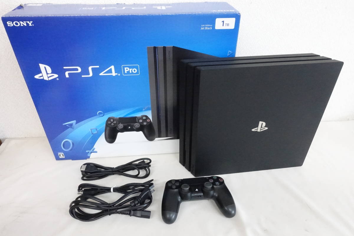 16）SONY プレイステーション4 PS4 Pro 1TB 本体 CUH-7000B ブラック 