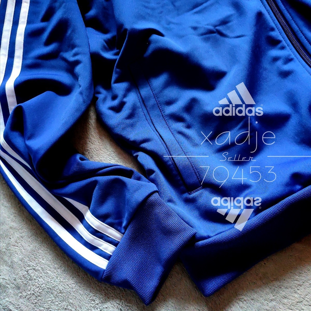 adidas 青 ジャージ 3本ライン セットアップ 新品 正規品 adidas アディダス 上下セット セットアップ ジャージ