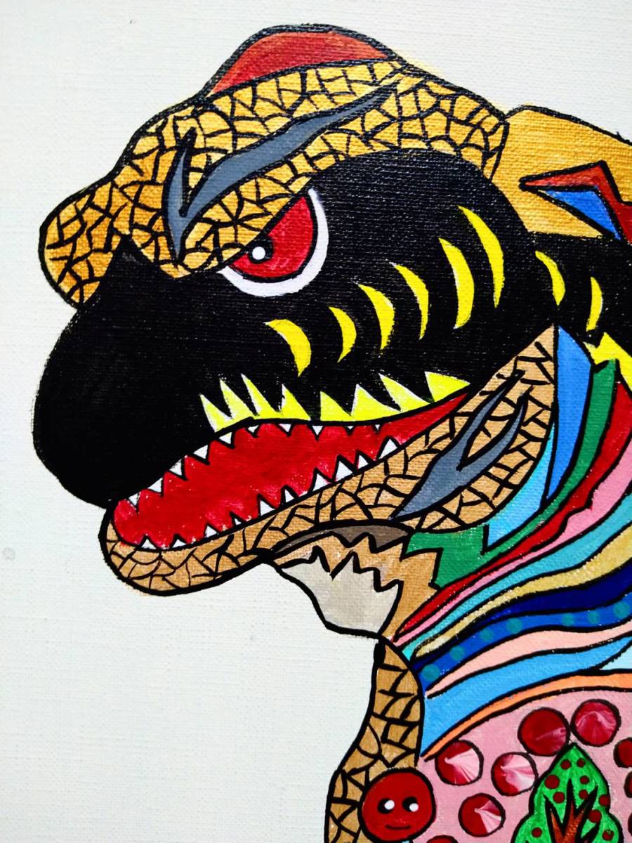 F10号】ジミー大西【Godzilla(ゴジラ)】手描き大型作品/肉筆/サイン