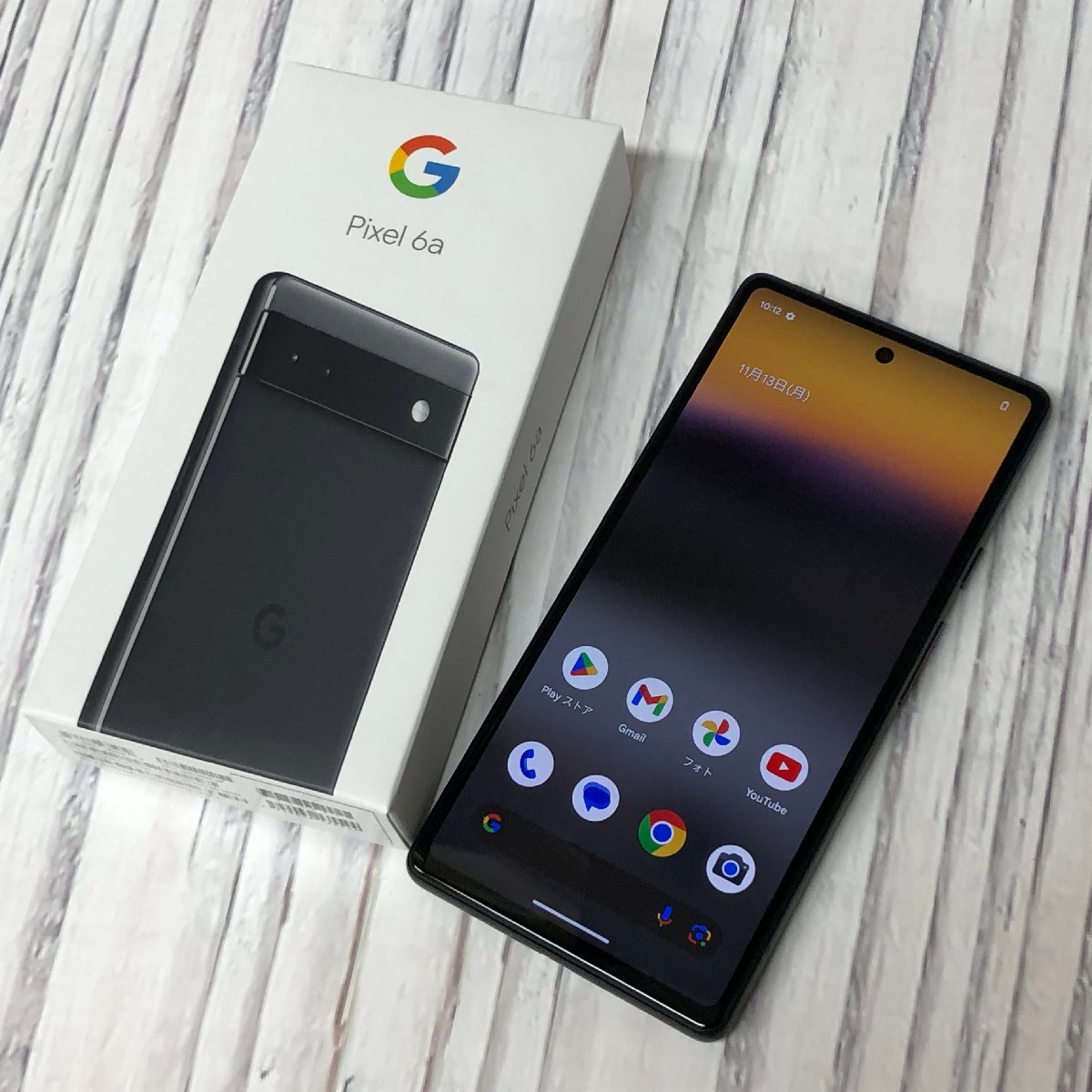 m001 Z2(60) 美品 Google Pixel 6a 128GB GB17L ソフトバンク○ スマートフォン チャコール グーグル ピクセル6A_1