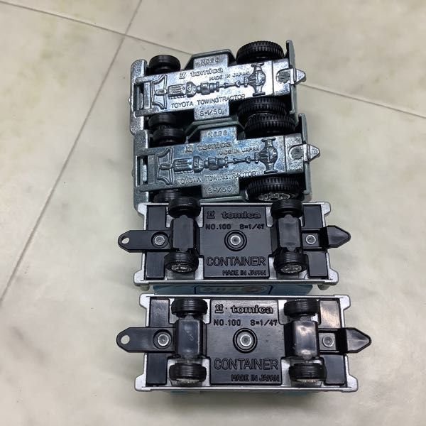 1円〜 トミカ 黒箱 日本航空 コンテナーケン引車、全日空 コンテナー