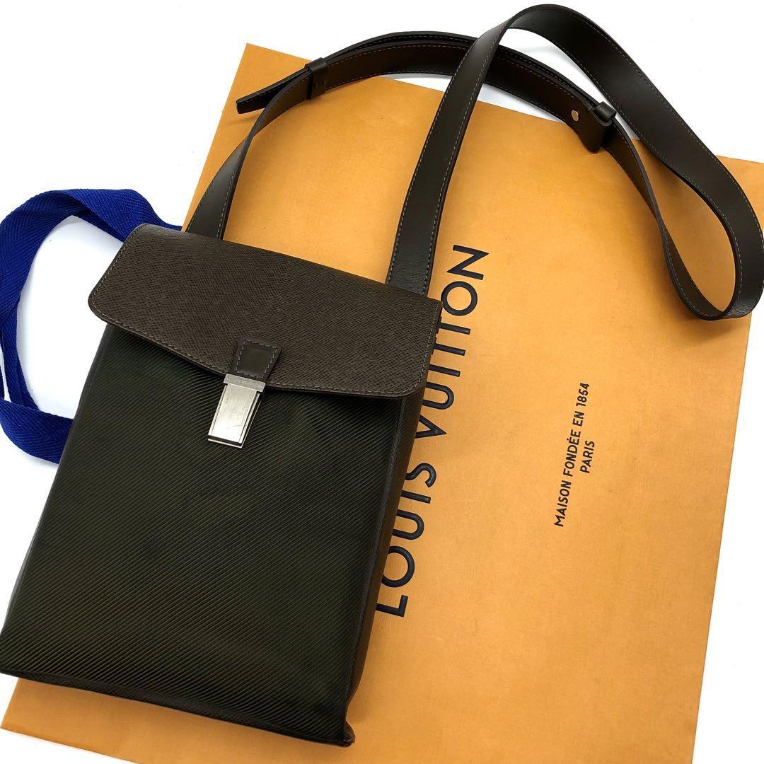 1円【極美品】LOUIS VUITTON ルイヴィトン タイガ サラトヴ PM レザー 