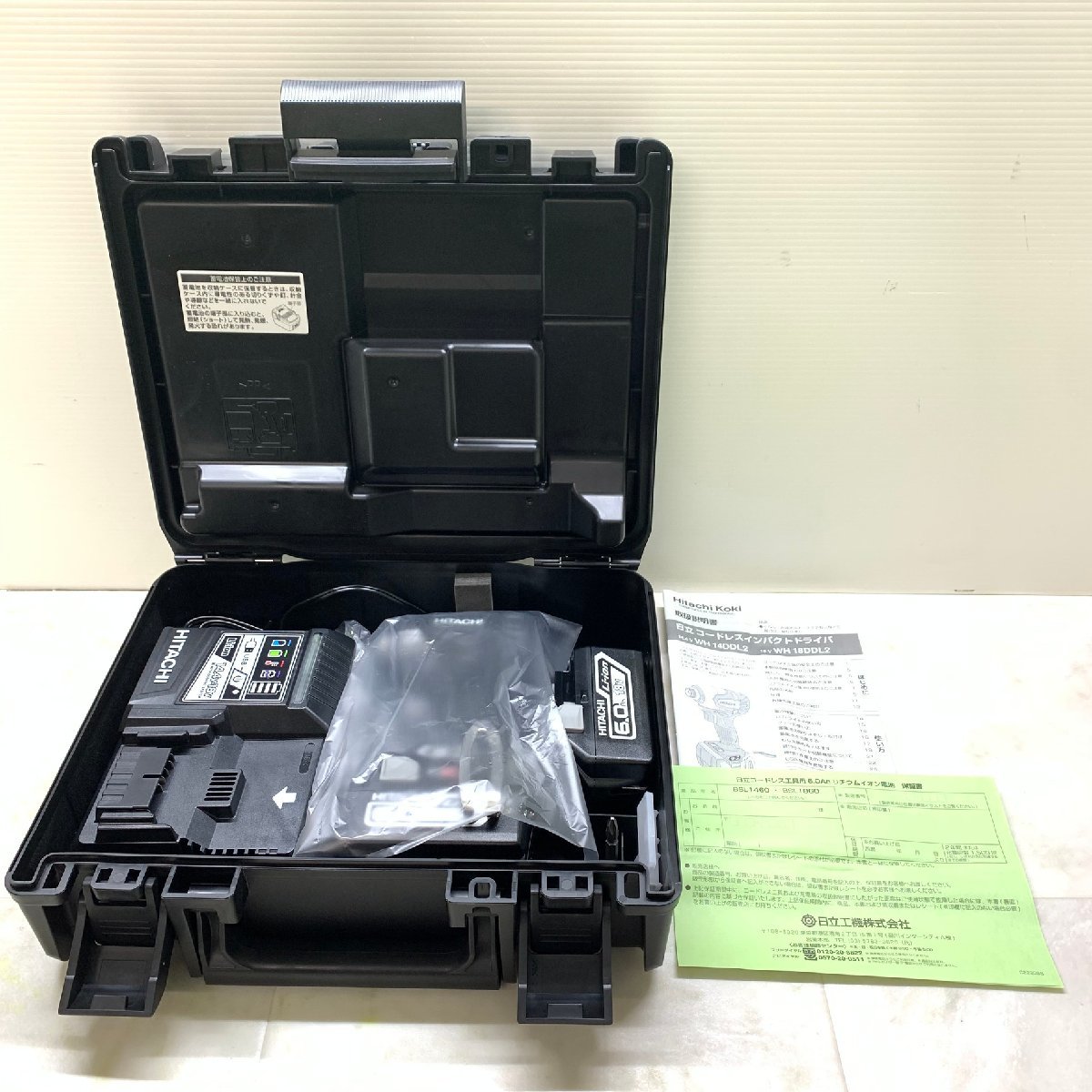 MIN【未使用品】 MSMK HITACHI WH18DD2(2LYPK)B　コードレスインパクトドライバー 〈102-231114-YF-3-MIN〉