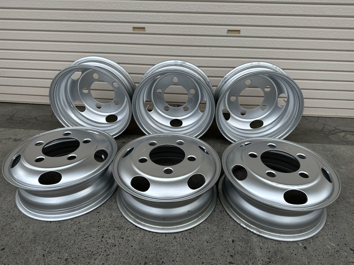 送料無料　トヨタ　ダイナ　日野　デュトロ　TOPY TFAC 16×5.5k 5穴　スチールホイール　両面再塗装　6本セット
