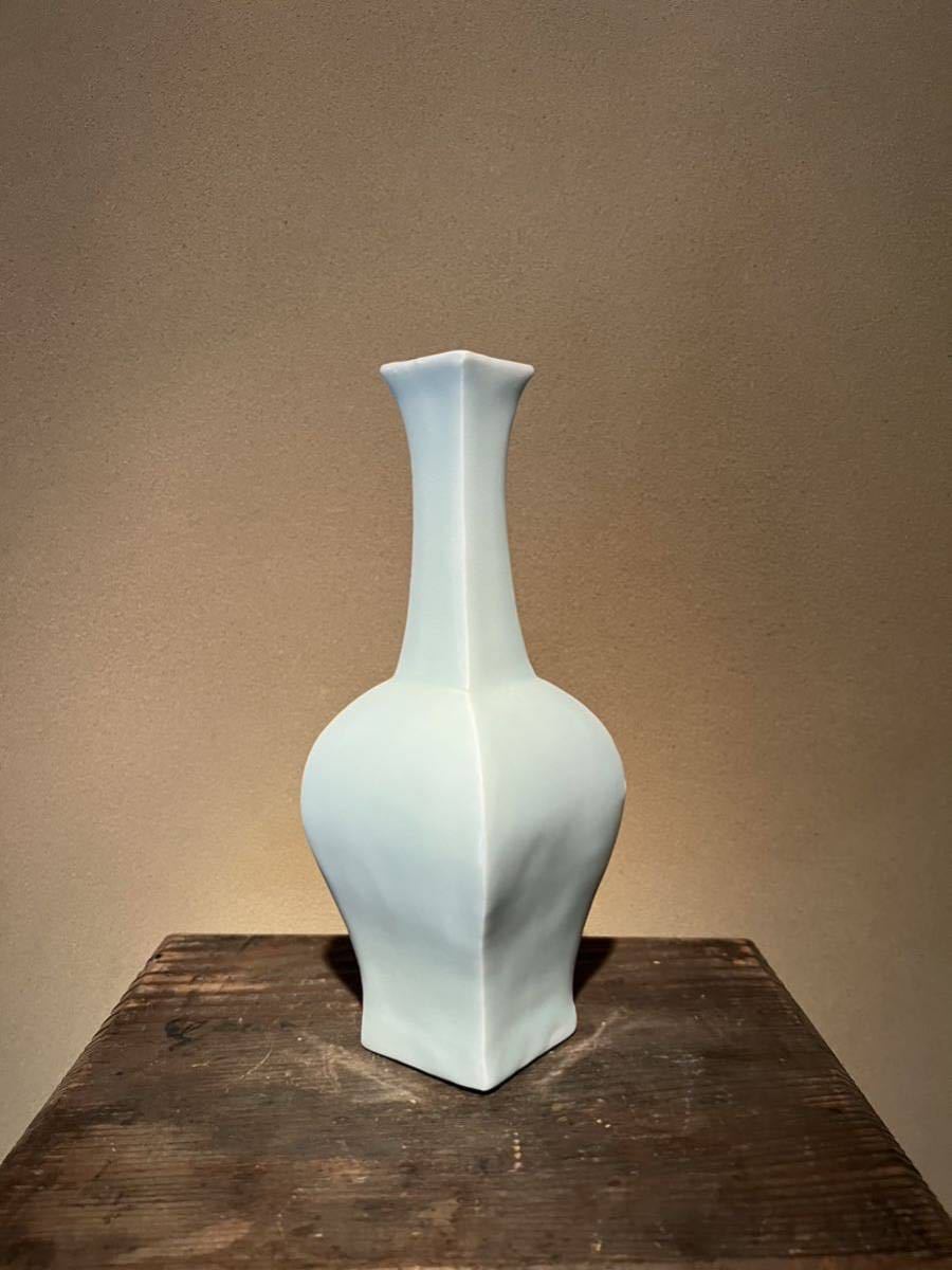 李朝 白磁花入 】. 分院 高麗青磁 李朝家具 古唐津 古伊万里 志野