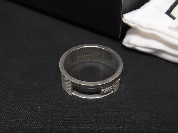 1円 □美品□ GUCCI グッチ ブランデッドG SV925 リング 指輪 