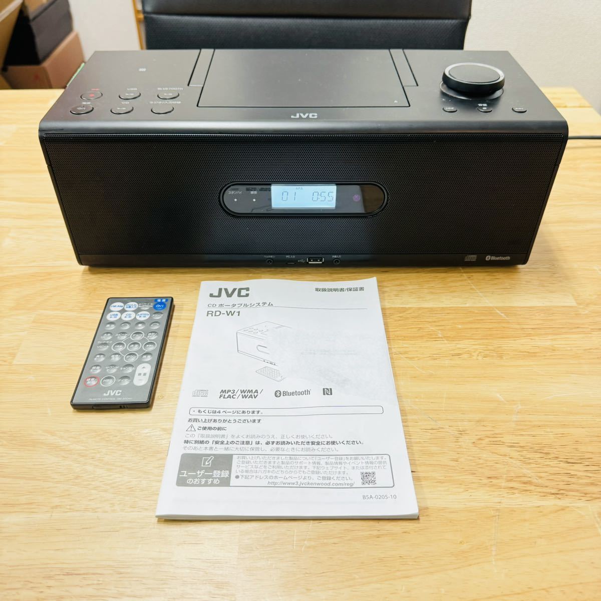 JVC RD-W1 CDコンポ ラジオ Bluetooth リモコン 動作確認済み NN6918