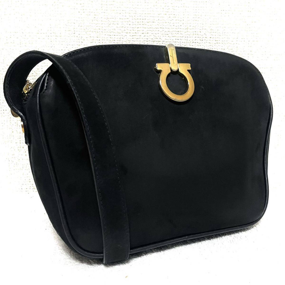 1円スタート！ Salvatore Ferragamo フェラガモ スウェード レザー 