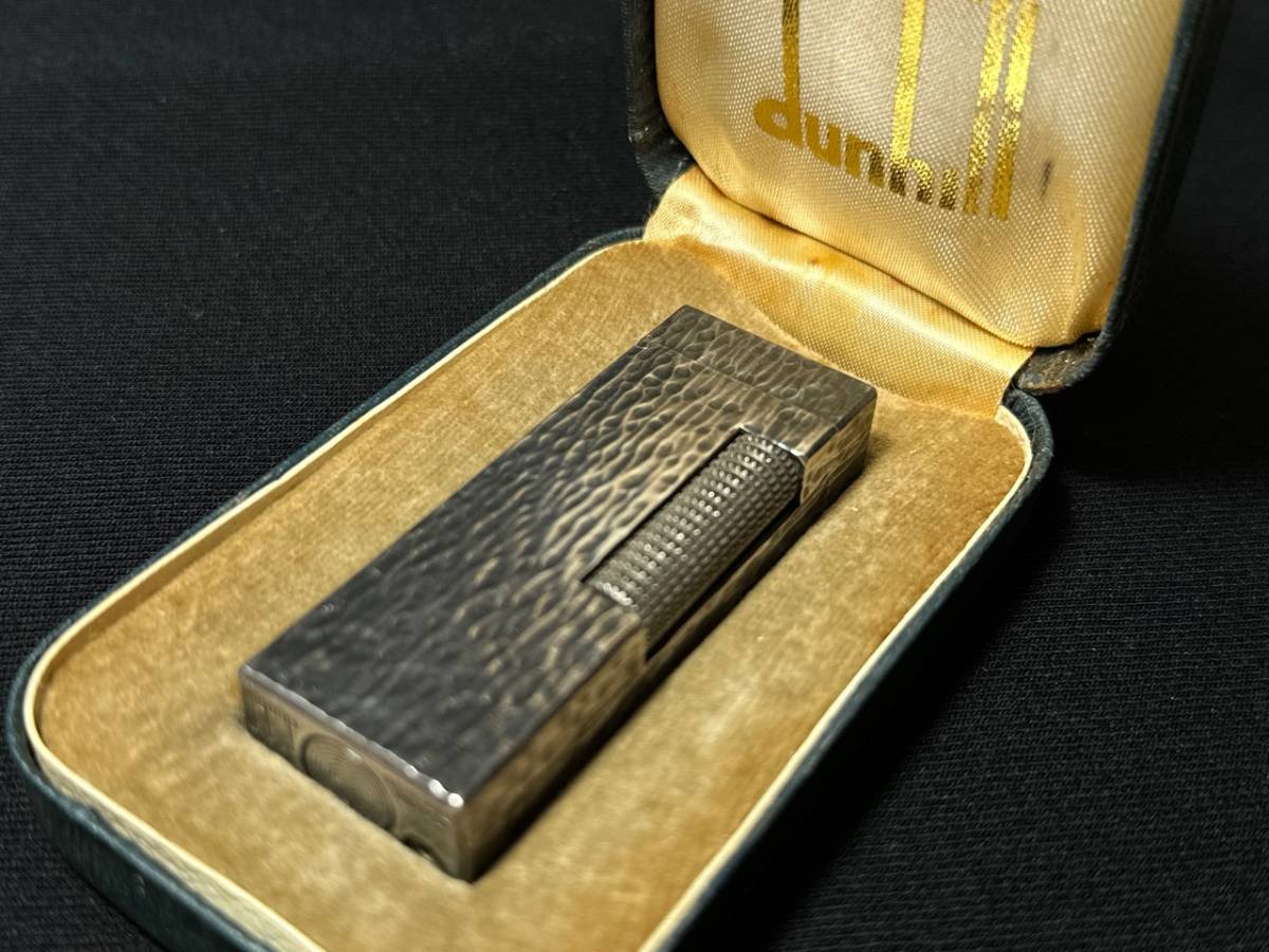 ※21019 DUNHILL ローラガス ローラーガスライター シルバー 銀色 箱付き ビンテージ レトロ