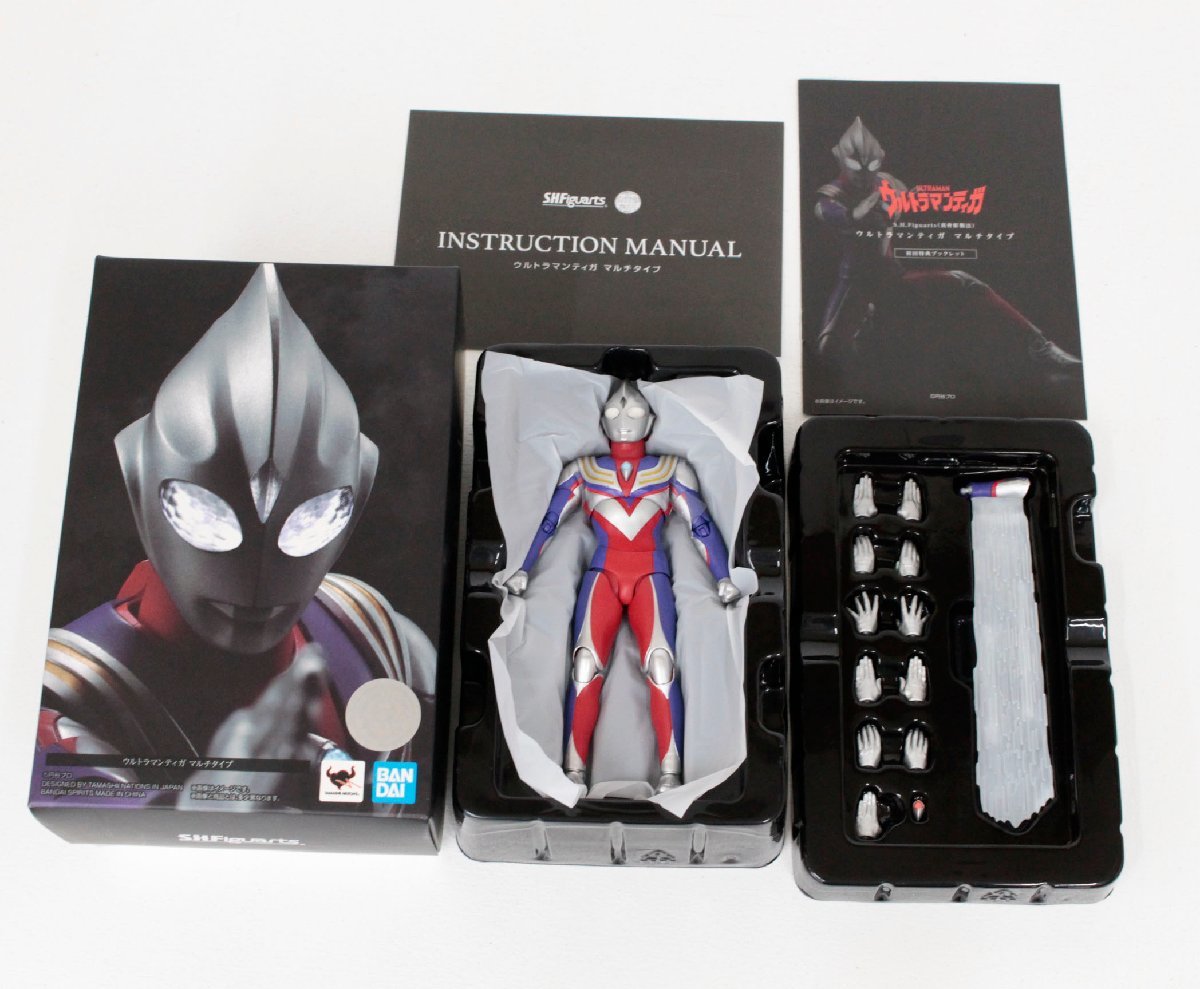 中古品】バンダイ S.H.Figuarts 真骨彫 ウルトラマンティガ マルチ