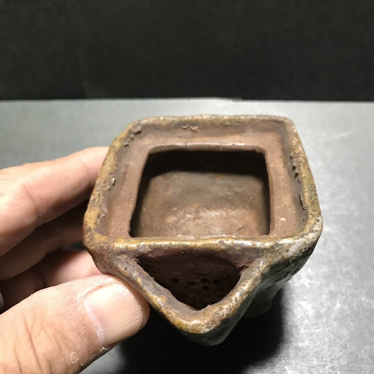 備前焼 久山造 角宝瓶 手捻り 【公式通販】