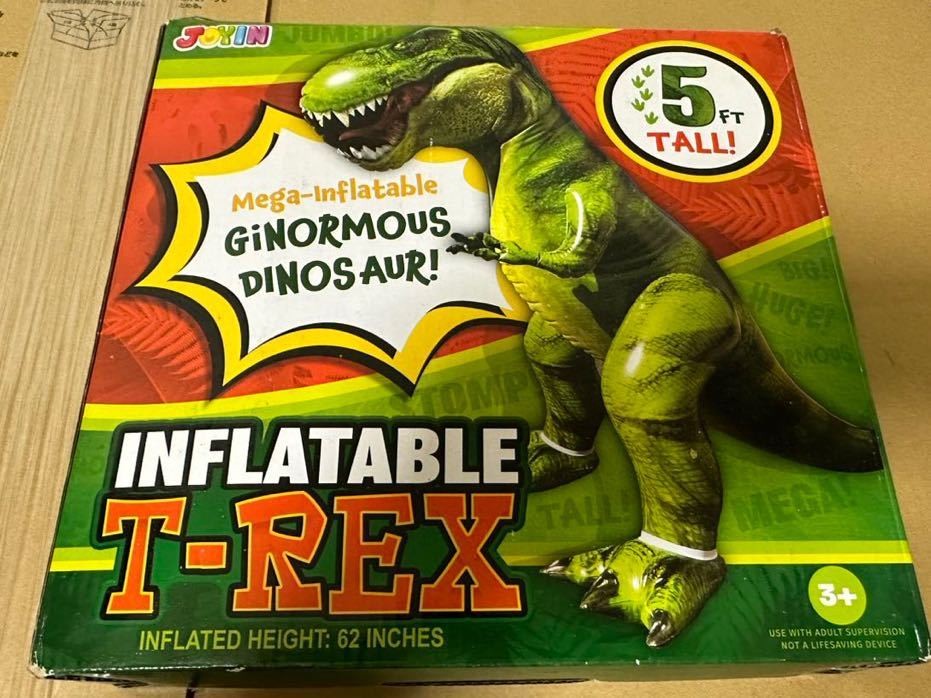 恐竜 空気ビニール人形 5ft 浮き輪 フロート 空ビ