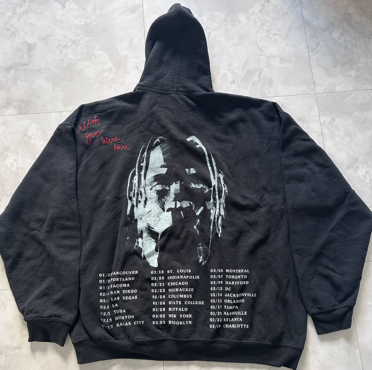 Travis scott パーカーastroworld tourトラビス.スコットDIOR Kanye 