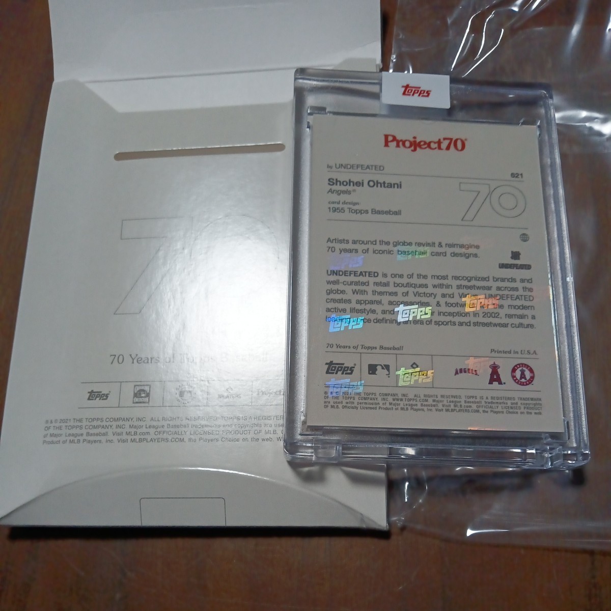 大谷翔平 Topps Ohtani project70 Shohei 0 Project70 by Card Project 