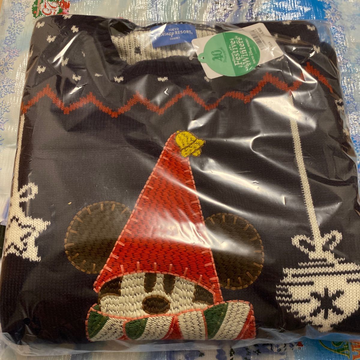 リルリンリンセーター 紺色 ディズニークリスマス タグ付き新品 【公式