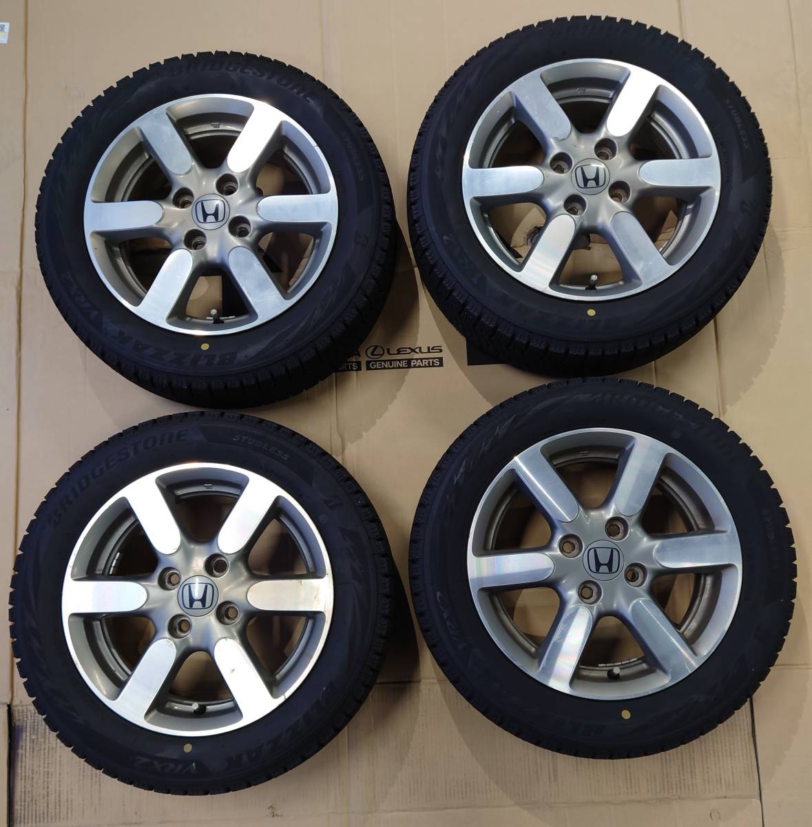 スタッドレス ブリザック VRX 155/65R14 ホンダ純正アルミホイールセット 2022年 