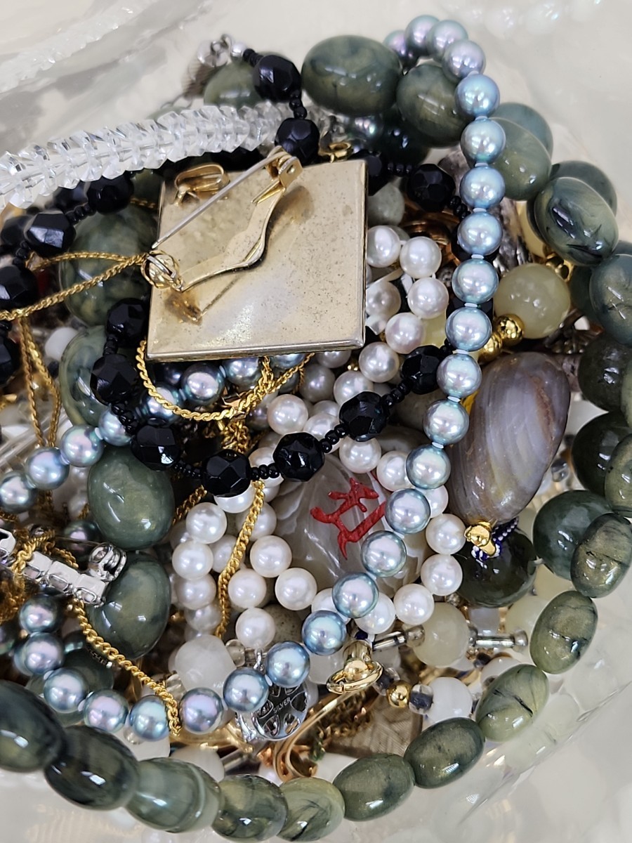 イミテーション アクセサリー1kg ネックレス イヤリング パール リング