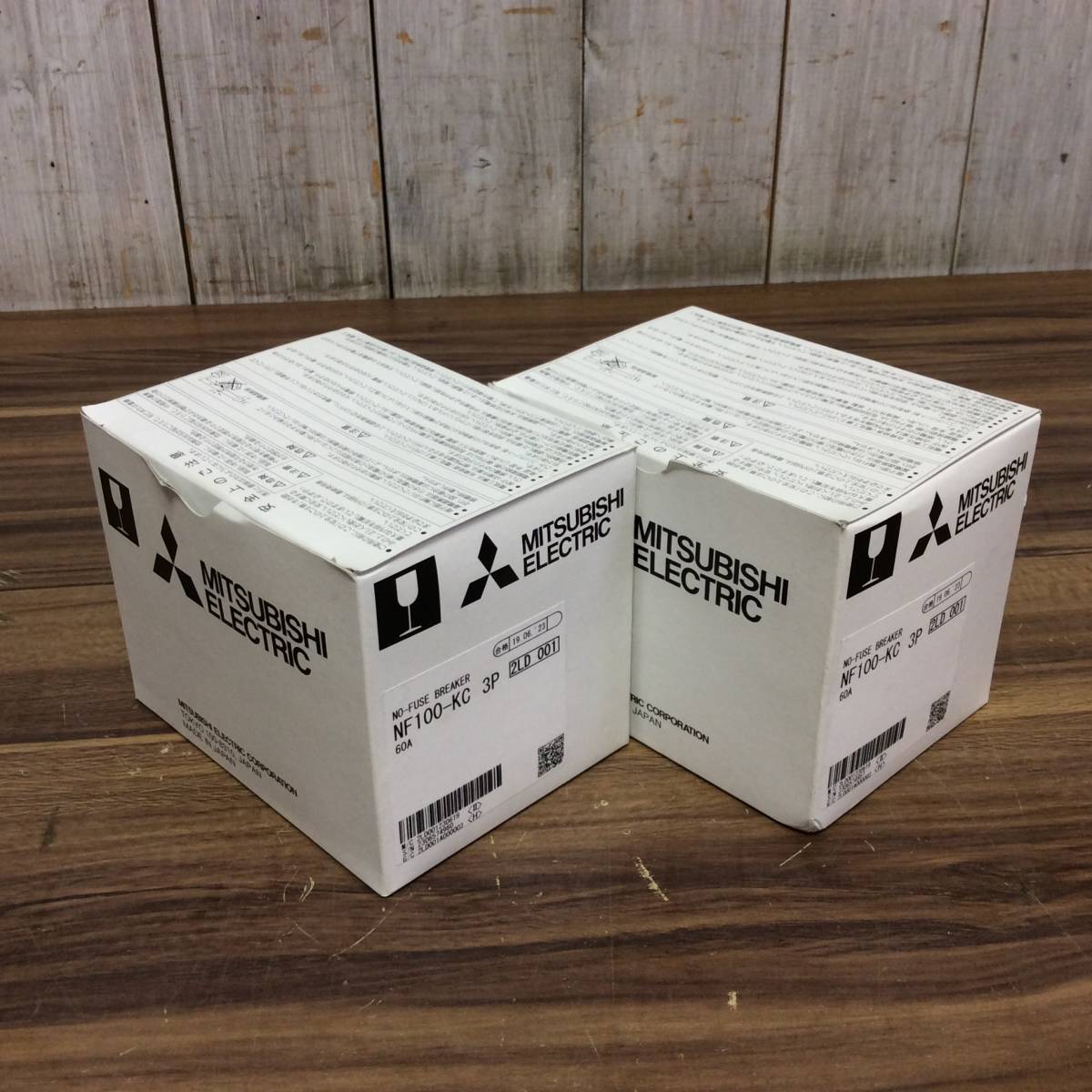 【WH-8700】未使用 MITSUBISHI 三菱電機ノーヒューズブレーカー NF100-KC 3P 60A 2個セット