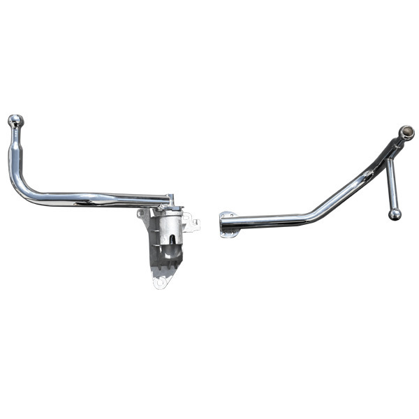 いすゞ ISUZU 07エルフ メッキ ミラーステー ハイキャブ ワイド 右側手動 左側電動 セット 170Φ 外装 トラックパーツ デコトラ カスタム