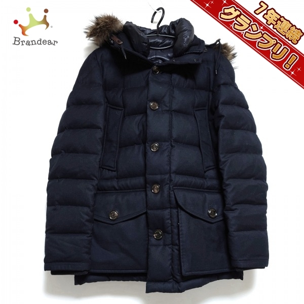 モンクレール MONCLER ダウンジャケット サイズ1 S RETHEL(ルテル) ネイビー メンズ 長袖/ジップアップ/冬 ジャケット
