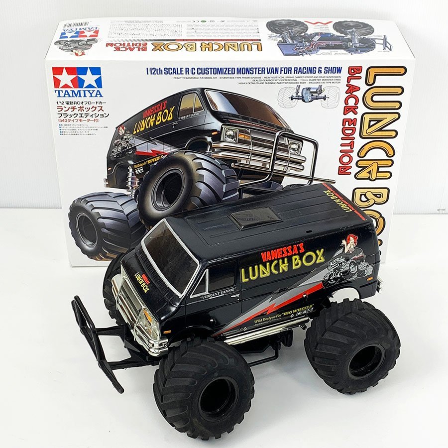 ジャンク扱い TAMIYA タミヤ 1/12 電動RC オフロードカー ランチボックス ブラックエディション◆組立途中 動作未確認 [M10764]