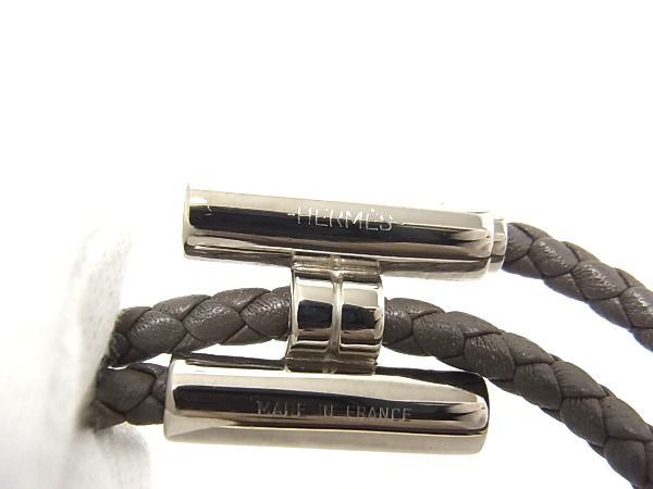 1円 □極美品□ HERMES エルメス トゥルニス レザー シルバー金具 2連
