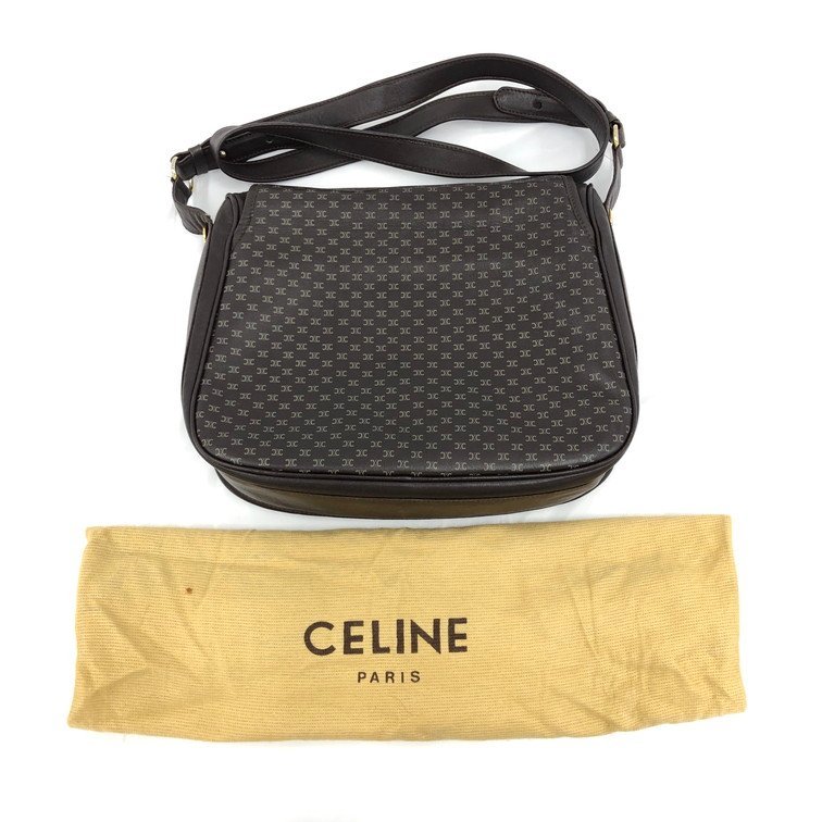CELINE セリーヌ マカダム ショルダーバッグ M03 保管袋付き【BKAY3032 