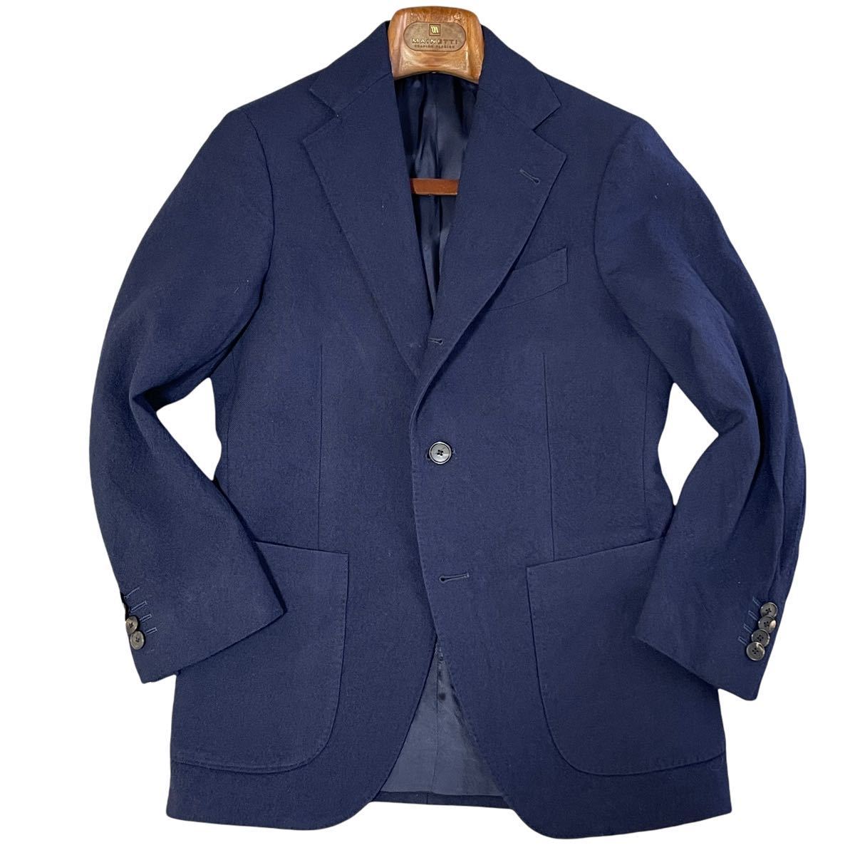 ラルディーニ LARDINI テーラードジャケット ウール ネイビー 紺 XS 