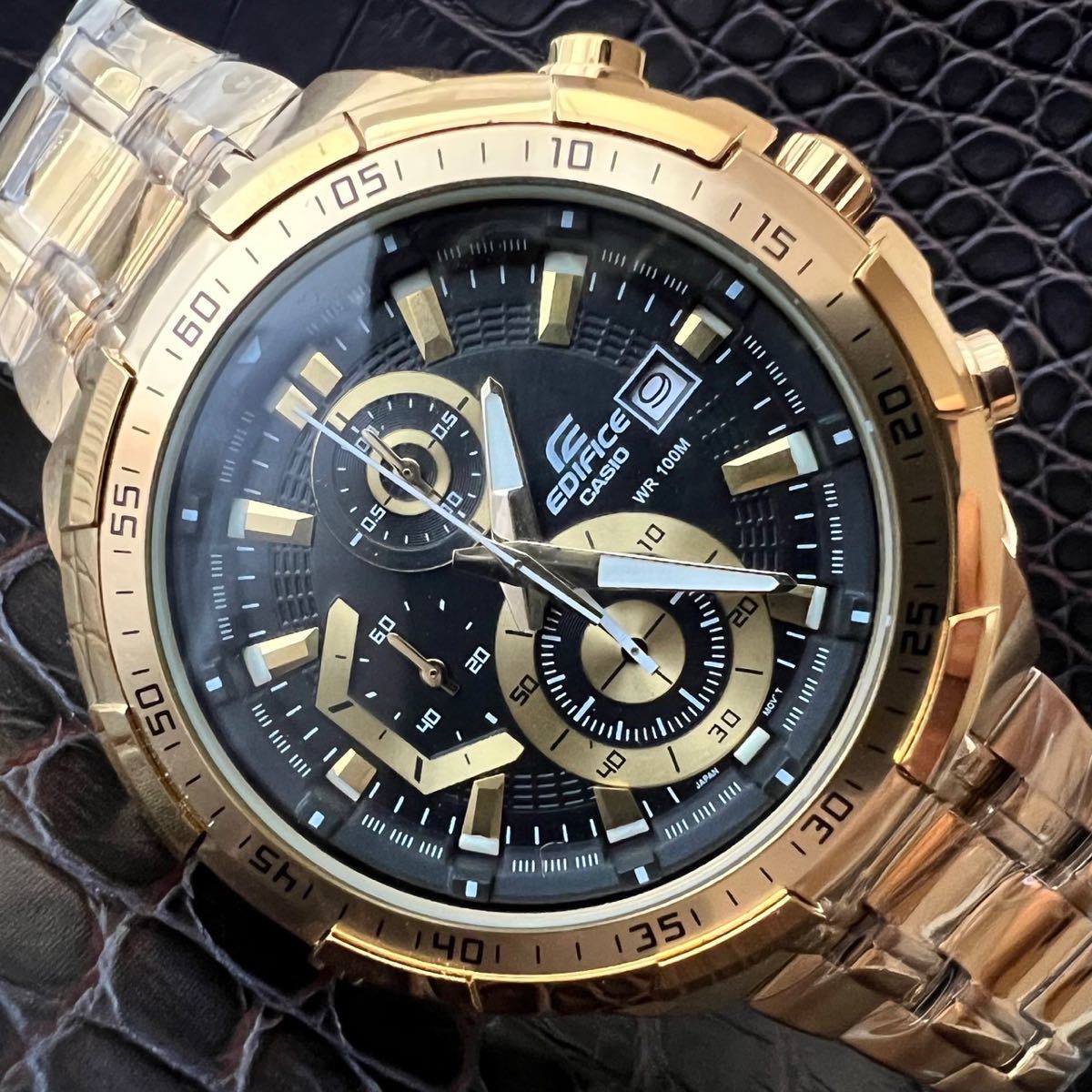 【未使用品】CASIO カシオ EDIFICE エディフィス 腕時計 クロノグラフ 正規品 ビジネス メンズ 10気圧防水 ダイバーズ ウォッチ NO.515