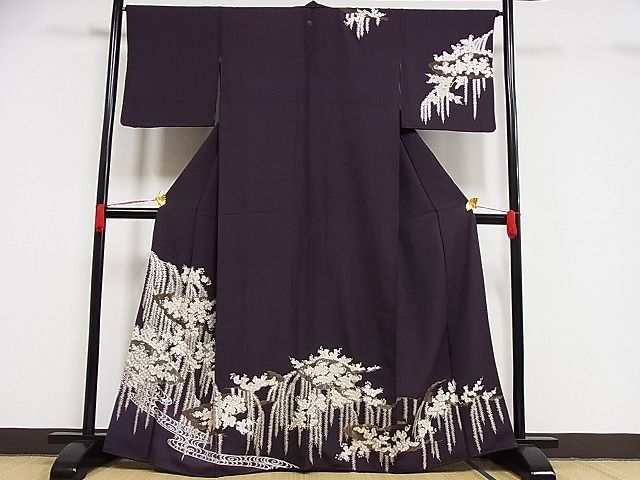 平和屋着物○訪問着 総刺繍 舞桜 金糸 正絹 逸品 CABA8399ut