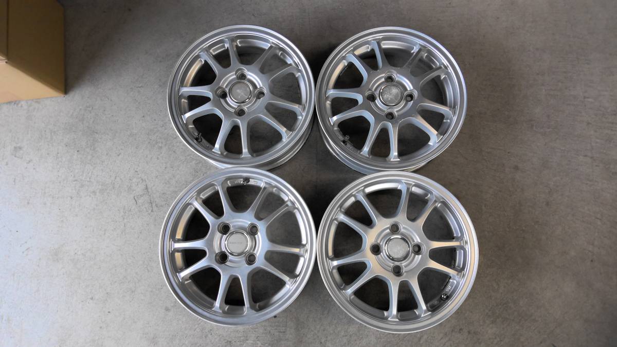 BRIDGESTONE ECO FORME 4.5Jx14 ＋46 PCD100 4H アルミホイール 4本 