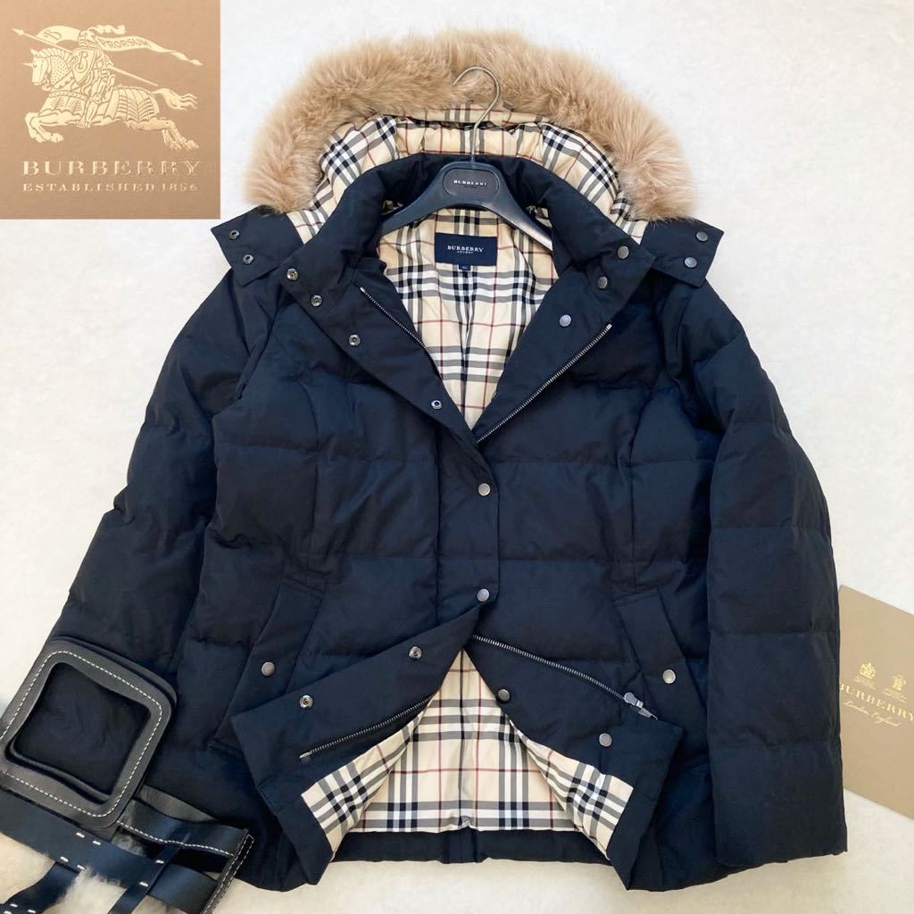 大きいサイズ◇美品◇バーバリー BURBERRY 46-48/15-17号/XL-3L ブルー