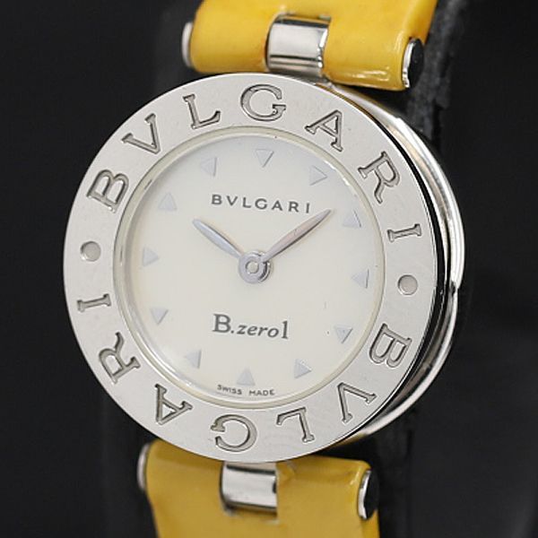 1円 稼働 QZ 美品 保/箱付 ERT ブルガリ BZ22S ビーゼロワン シェル文字盤 D77886 レディース腕時計 KRK 0046200
