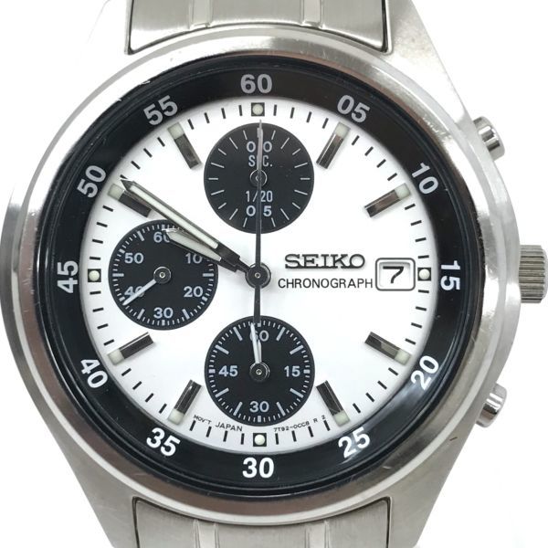 美品 SEIKO セイコー 腕時計 7T92-0CC0 クオーツ アナログ ラウンド 