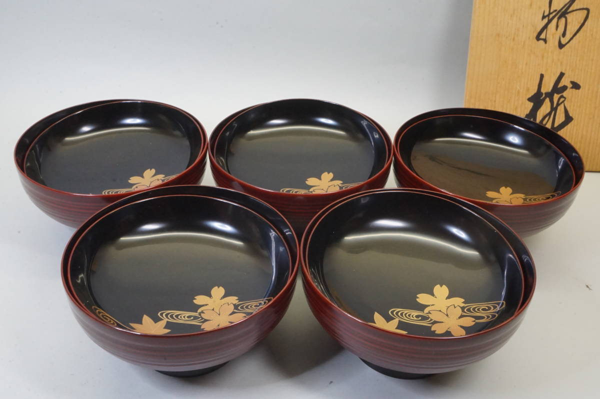 インテリア小物 輪島塗 本漆塗 鶴蒔絵花器 本漆塗花器敷台2枚