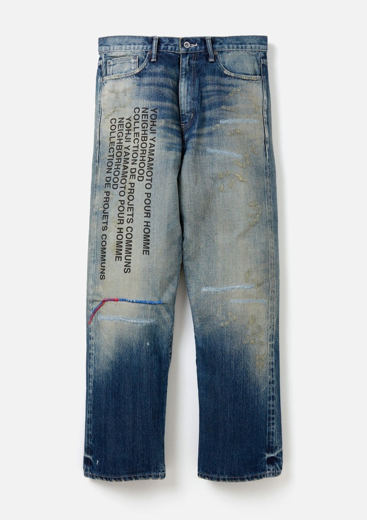 サイズXL Neighborhood Yohji Yamamoto SAVAGE DENIM Pant INDIGO ネイバーフッド ヨウジヤマモト サベージ デニムパンツ