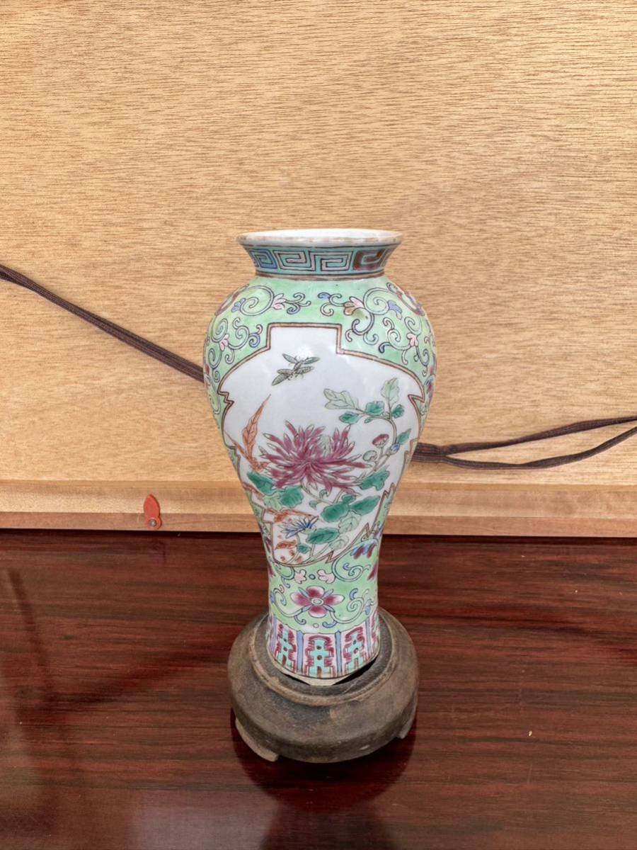 新品，大得価 大清道光年製 花瓶 中国 花器 粉彩 骨董品 美術 台付(清)｜売買されたオークション情報、yahooの商品情報をアーカイブ公開 - オークファン 清